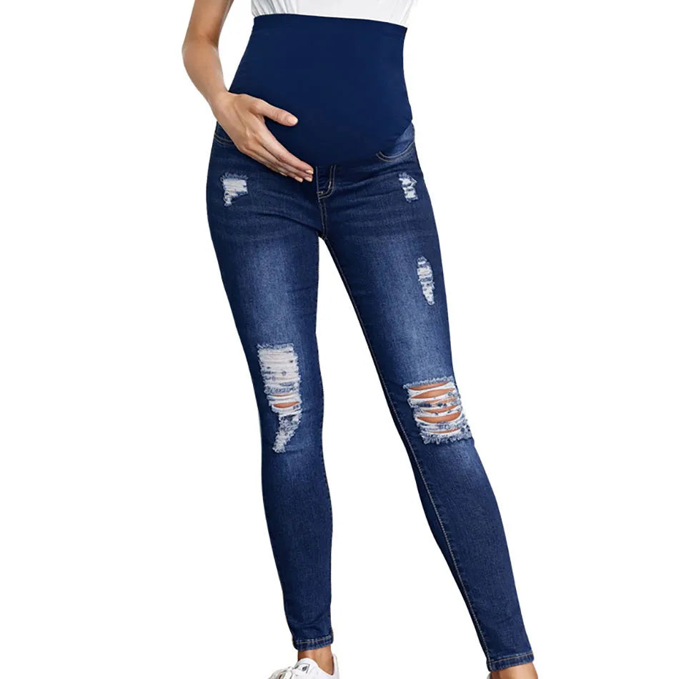 Denim Maternity Jeans - Straight Long Pregnancy