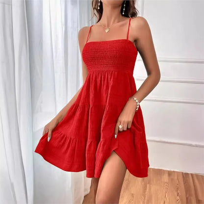 Sleeveless Robe Femme Vestido Black Y2k 2024 Summer Camisole Women's Solid Color One Line Sexy Slim Mini Dresses