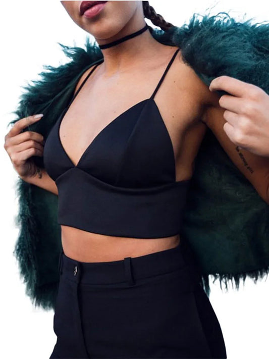 New arrival european fashion bra women crop top fashion slim sexy hot black bralette vest ladieswear solid fitness bralet sale