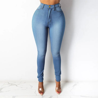 Skinny Jeans High Waist Women's Skinny Fit Denim Jeans With Zipper Fly Pockets