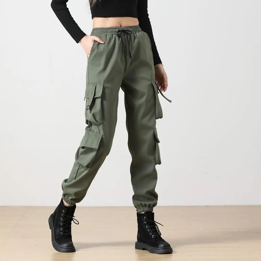 Spring And Summer Multi-Pocket Overalls Pants Loose Women's Ankle Banded Joggers