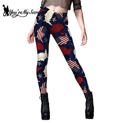 Independence Day Flag Stripe Pants Elastic Holiday Party Gift