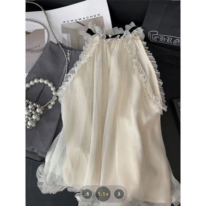 Elegant Bow Shirts Women Vintage Sexy Halter Sleeveless Blouses Summer Office Ladies Korean Off Shoulder All Match Chic Tops New