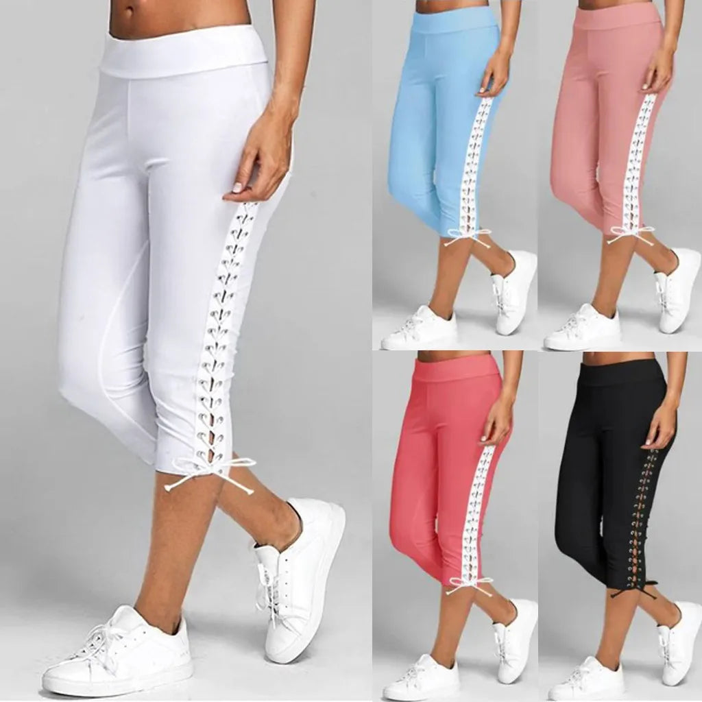 Casual Slim Thin Pants Women's Streetwear High Waist