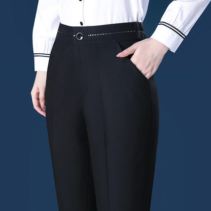 Women's Formal Suit Pants Comfortable Stretch Elastic Waist Work Pants